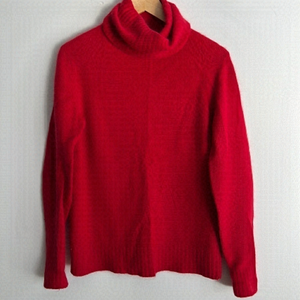 The Bay Angora Wool Blend Red Sweater Vintage